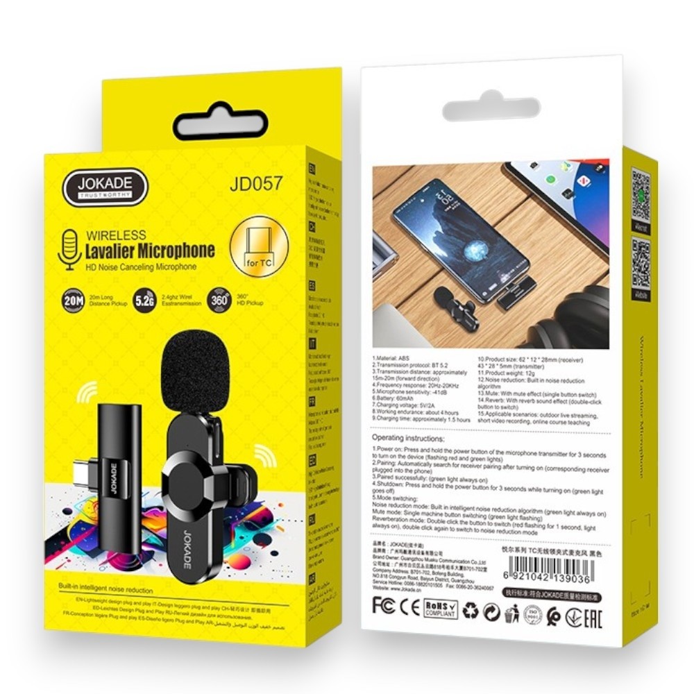 Micrófono Inalámbrico USB-C JOKADE JD057