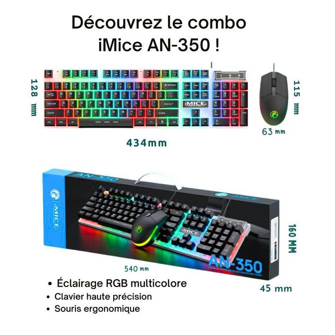 Combo Teclado y Mouse Gamer IMICE AN-350 - Image 3