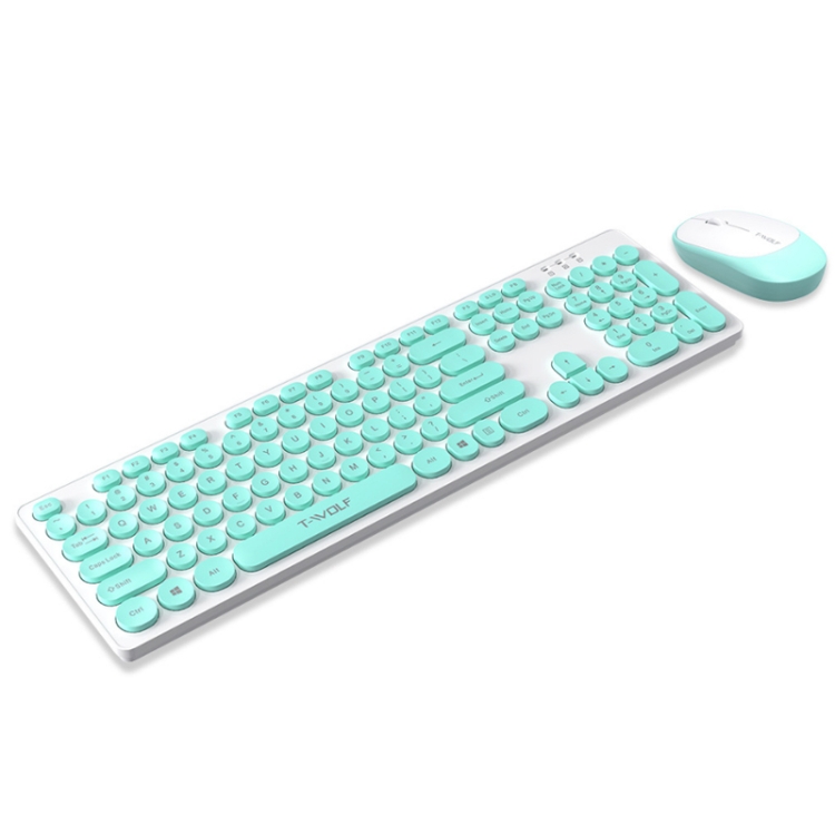 Combo Teclado y Mouse T-WOLF TF770 Color Turquesa - Image 2