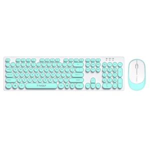 Combo Teclado y Mouse T-WOLF TF770 Color Turquesa