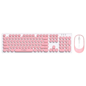 Combo Teclado y Mouse T-WOLF TF770 Color Rosado